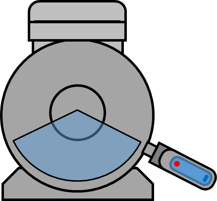 Przykłady pozycji czujnika dla oceny pracy łożysk (w strefie obciążenia łożysk – zaznaczonej orientacyjnie)