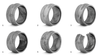 Fazy rozwoju uszkodzenia łożyska baryłkowego (2- faza wykrywalna przy użyciu CMDT, 3 – faza wykrywalna standardowymi przyrządami, 4 – faza wykrywalna metodami „słuch i dotyk”)